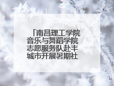 南昌理工学院音乐与舞蹈学院志愿服务队赴丰城市开展暑期社会实践活动