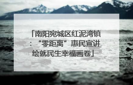 南阳宛城区红泥湾镇：“零距离”惠民宣讲 绘就民生幸福画卷