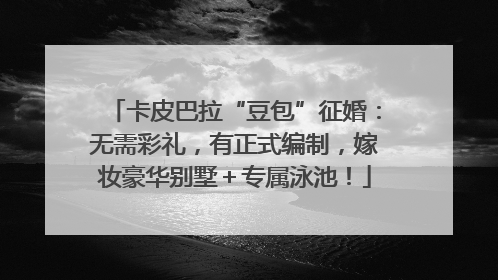 卡皮巴拉“豆包”征婚：无需彩礼，有正式编制，嫁妆豪华别墅＋专属泳池！