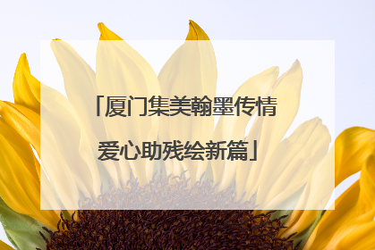 厦门集美翰墨传情 爱心助残绘新篇