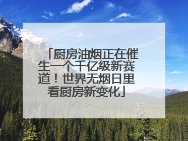 厨房油烟正在催生一个千亿级新赛道！世界无烟日里看厨房新变化