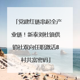 党建红链串起全产业链！新泰刘杜镇供销社双向任职激活8村共富密码