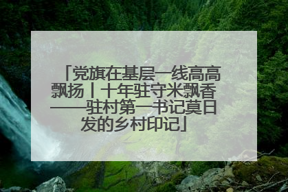 党旗在基层一线高高飘扬丨十年驻守米飘香——驻村第一书记莫日发的乡村印记