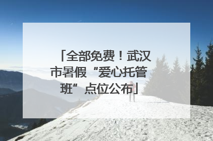 全部免费！武汉市暑假“爱心托管班”点位公布
