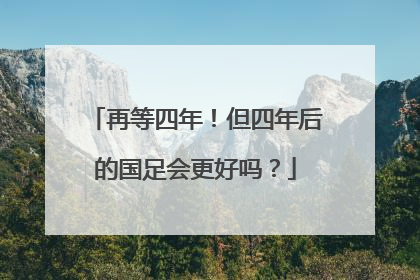 再等四年！但四年后的国足会更好吗？