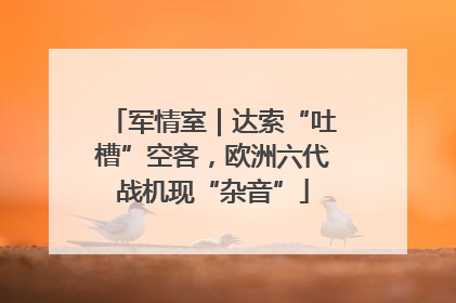 军情室｜达索“吐槽”空客，欧洲六代战机现“杂音”