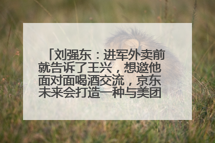 刘强东：进军外卖前就告诉了王兴，想邀他面对面喝酒交流，京东未来会打造一种与美团不同的商业模式