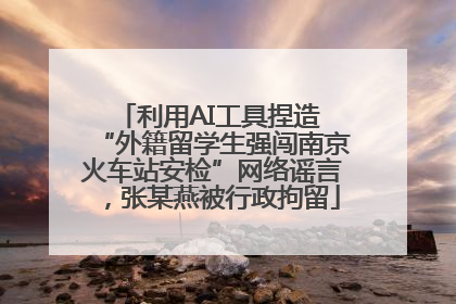 利用AI工具捏造 “外籍留学生强闯南京火车站安检”网络谣言，张某燕被行政拘留
