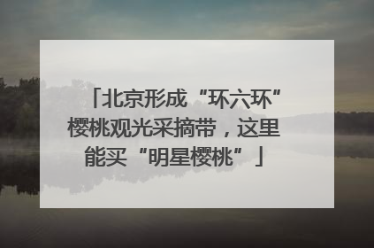 北京形成“环六环”樱桃观光采摘带，这里能买“明星樱桃”