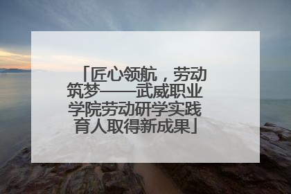 匠心领航，劳动筑梦——武威职业学院劳动研学实践育人取得新成果