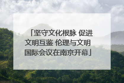 坚守文化根脉 促进文明互鉴 伦理与文明国际会议在南京开幕