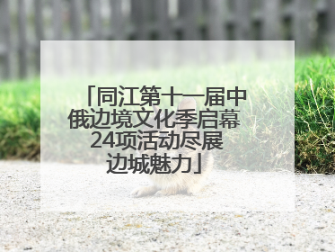 同江第十一届中俄边境文化季启幕 24项活动尽展边城魅力