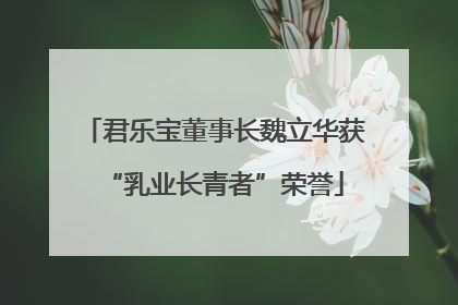 君乐宝董事长魏立华获“乳业长青者”荣誉
