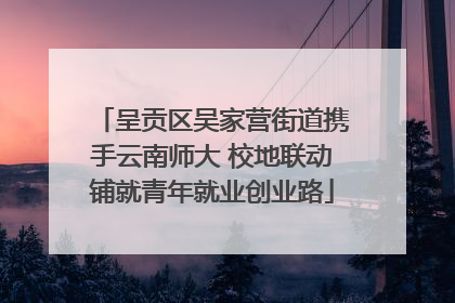 呈贡区吴家营街道携手云南师大 校地联动铺就青年就业创业路