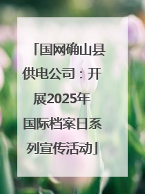 国网确山县供电公司：开展2025年国际档案日系列宣传活动