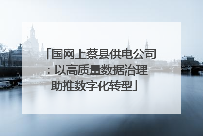 国网上蔡县供电公司：以高质量数据治理 助推数字化转型