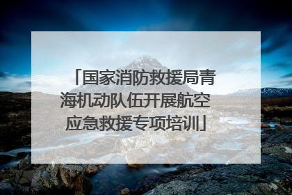 国家消防救援局青海机动队伍开展航空应急救援专项培训