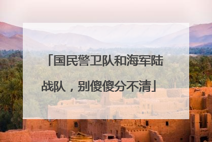 国民警卫队和海军陆战队，别傻傻分不清