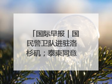 国际早报｜国民警卫队进驻洛杉矶；泰柬同意调整军队部署