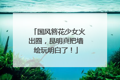 国风簪花少女火出圈，昆明真把墙绘玩明白了！