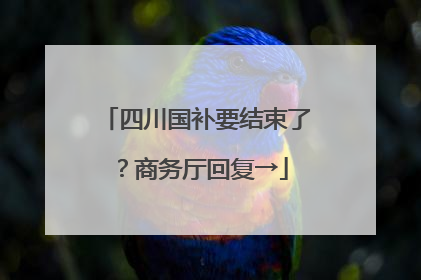 四川国补要结束了？商务厅回复→