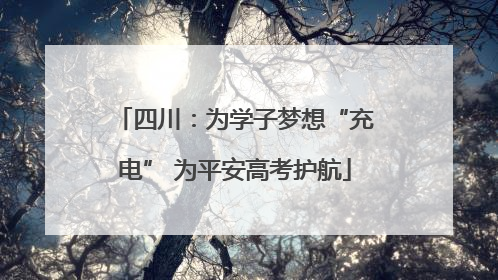 四川：为学子梦想“充电” 为平安高考护航