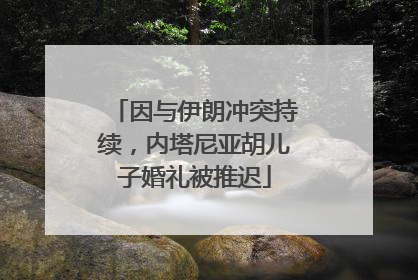 因与伊朗冲突持续，内塔尼亚胡儿子婚礼被推迟