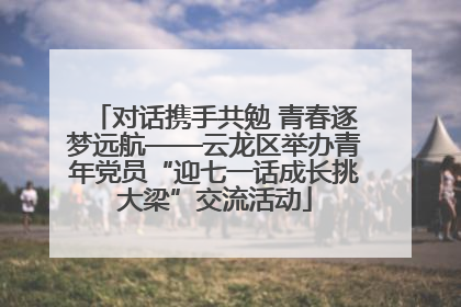 对话携手共勉 青春逐梦远航——云龙区举办青年党员“迎七一话成长挑大梁”交流活动
