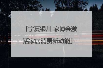 宁夏银川 家博会激活家居消费新动能