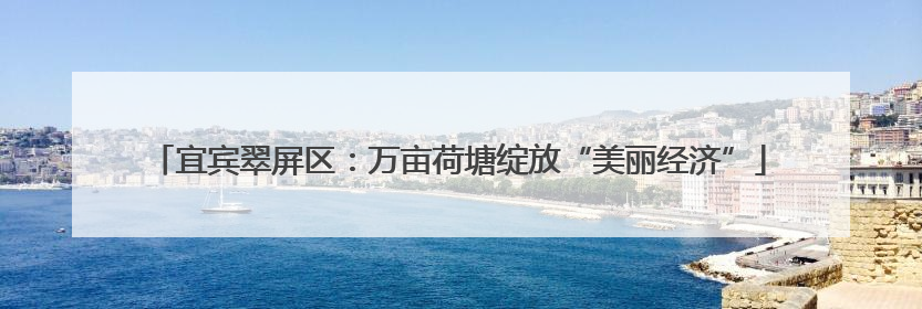 宜宾翠屏区：万亩荷塘绽放“美丽经济”