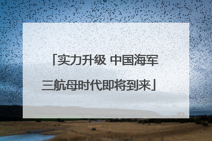 实力升级 中国海军三航母时代即将到来