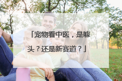 宠物看中医，是噱头？还是新赛道？