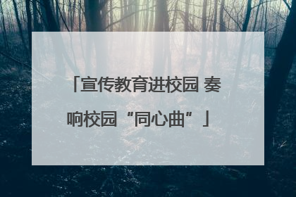 宣传教育进校园 奏响校园“同心曲”