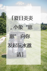 夏日炎炎，小象“崽崽” 向你发起玩水邀请