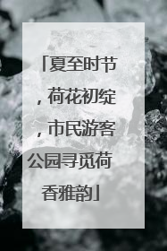 夏至时节，荷花初绽，市民游客公园寻觅荷香雅韵