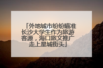 外地城市纷纷瞄准长沙大学生作为旅游客源，海口旅文推广走上星城街头