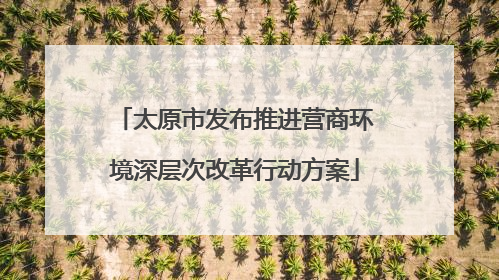 太原市发布推进营商环境深层次改革行动方案