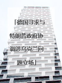 德国寻求与特朗普政府协调涉乌克兰问题立场