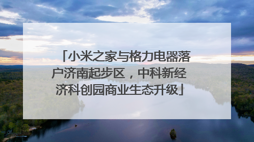 小米之家与格力电器落户济南起步区，中科新经济科创园商业生态升级