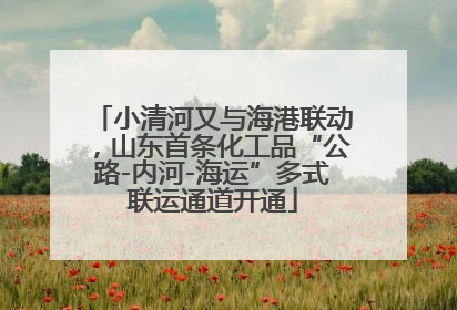 小清河又与海港联动，山东首条化工品“公路-内河-海运”多式联运通道开通