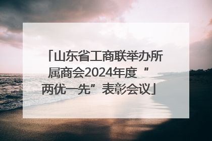 山东省工商联举办所属商会2024年度“两优一先”表彰会议