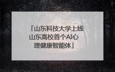 山东科技大学上线山东高校首个AI心理健康智能体