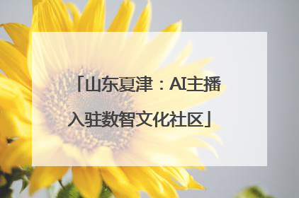 山东夏津：AI主播入驻数智文化社区