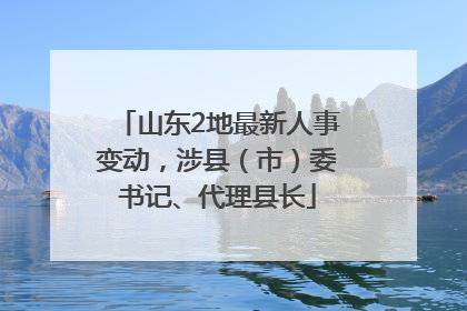 山东2地最新人事变动，涉县（市）委书记、代理县长