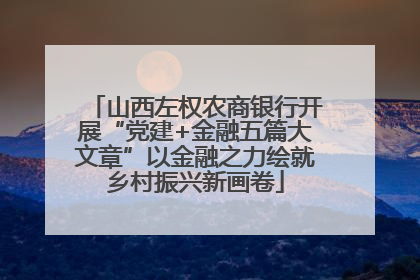 山西左权农商银行开展“党建+金融五篇大文章”以金融之力绘就乡村振兴新画卷