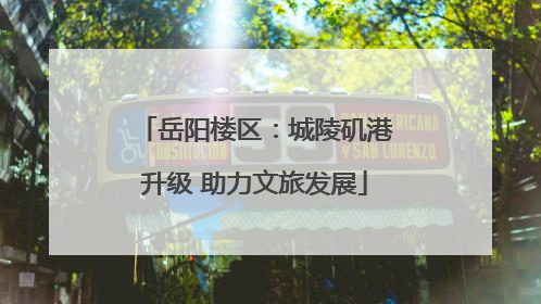岳阳楼区：城陵矶港升级 助力文旅发展