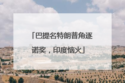 巴提名特朗普角逐诺奖，印度恼火