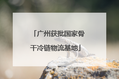 广州获批国家骨干冷链物流基地