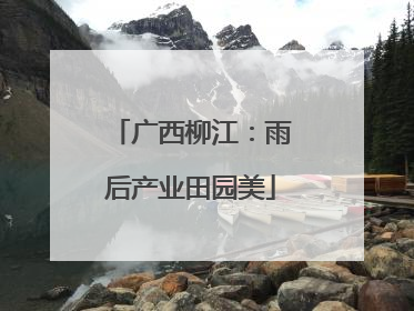 广西柳江：雨后产业田园美