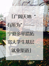 广阔天地“有所为”——宁夏多举措拓宽大学生基层就业渠道